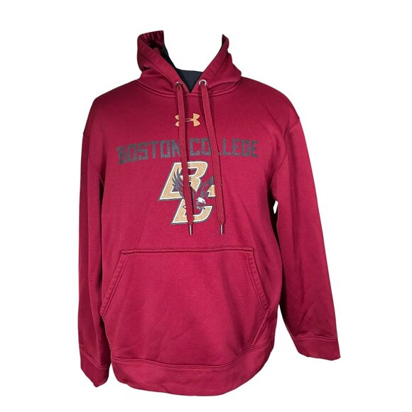 Under Armour Men's Maroon Storm Boston College Hoodie Large - Picture 1 of 8